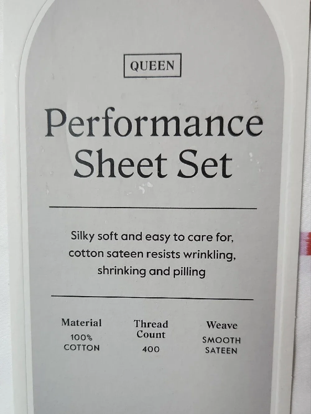 Threshold Queen Cotton Performance Sheet Set - White with Coral & Light Pink NWT